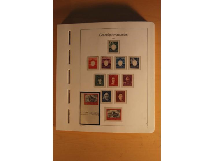 1939/45, umfangreiche postfrische und ungebrauchte Sammlung im Vordruckalbum mit vielen kompletten und besseren Ausgaben, etl