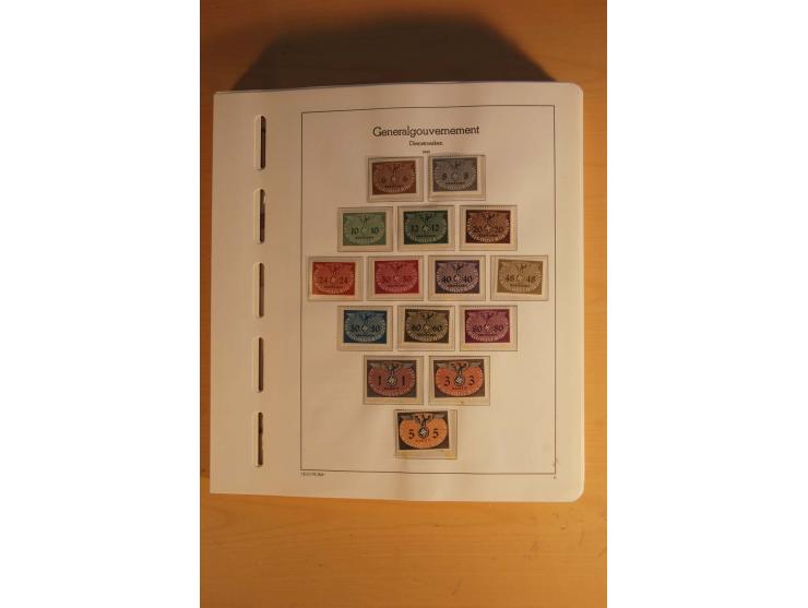 1939/45, umfangreiche postfrische und ungebrauchte Sammlung im Vordruckalbum mit vielen kompletten und besseren Ausgaben, etl