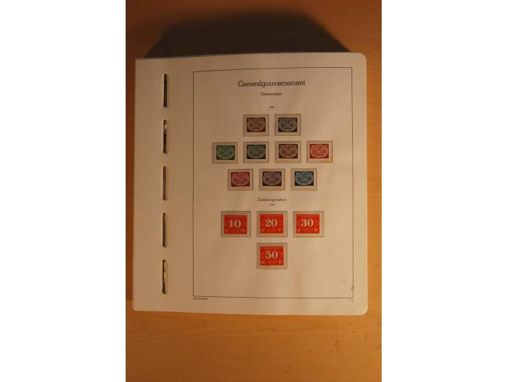 1939/45, umfangreiche postfrische und ungebrauchte Sammlung im Vordruckalbum mit vielen kompletten und besseren Ausgaben, etl