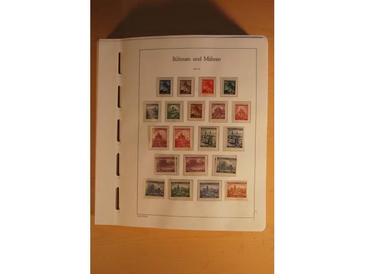 1939/45, umfangreiche postfrische und ungebrauchte Sammlung im Vordruckalbum mit vielen kompletten und besseren Ausgaben, etl