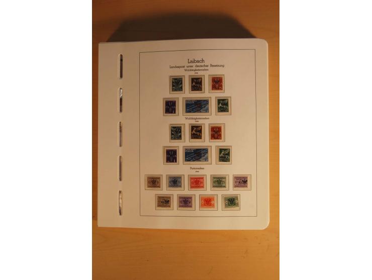 1939/45, umfangreiche postfrische und ungebrauchte Sammlung im Vordruckalbum mit vielen kompletten und besseren Ausgaben, etl