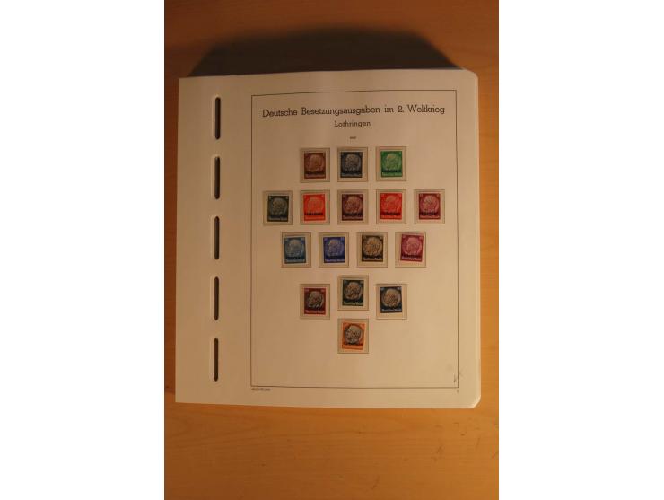 1939/45, umfangreiche postfrische und ungebrauchte Sammlung im Vordruckalbum mit vielen kompletten und besseren Ausgaben, etl