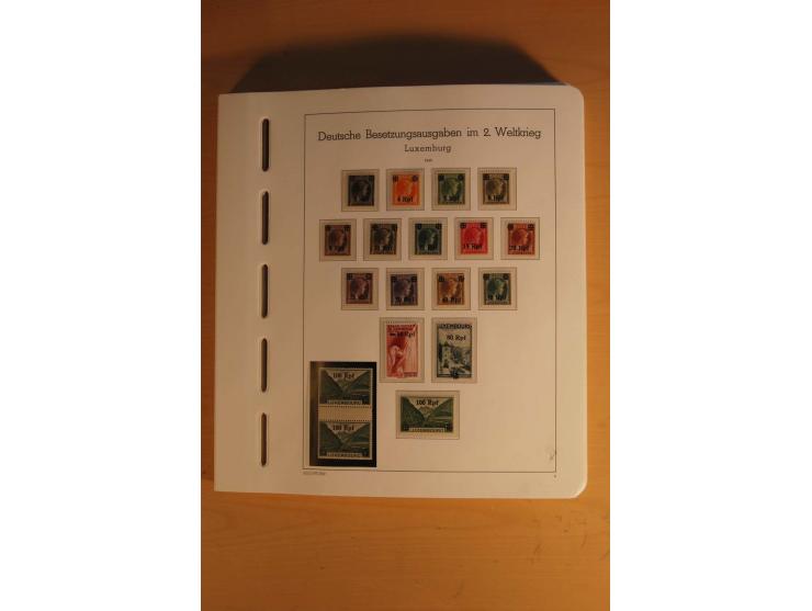 1939/45, umfangreiche postfrische und ungebrauchte Sammlung im Vordruckalbum mit vielen kompletten und besseren Ausgaben, etl