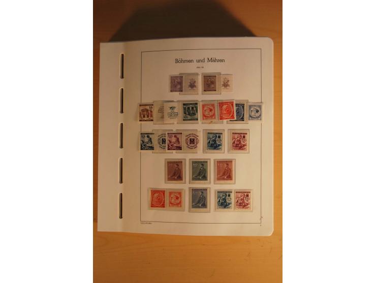 1939/45, umfangreiche postfrische und ungebrauchte Sammlung im Vordruckalbum mit vielen kompletten und besseren Ausgaben, etl