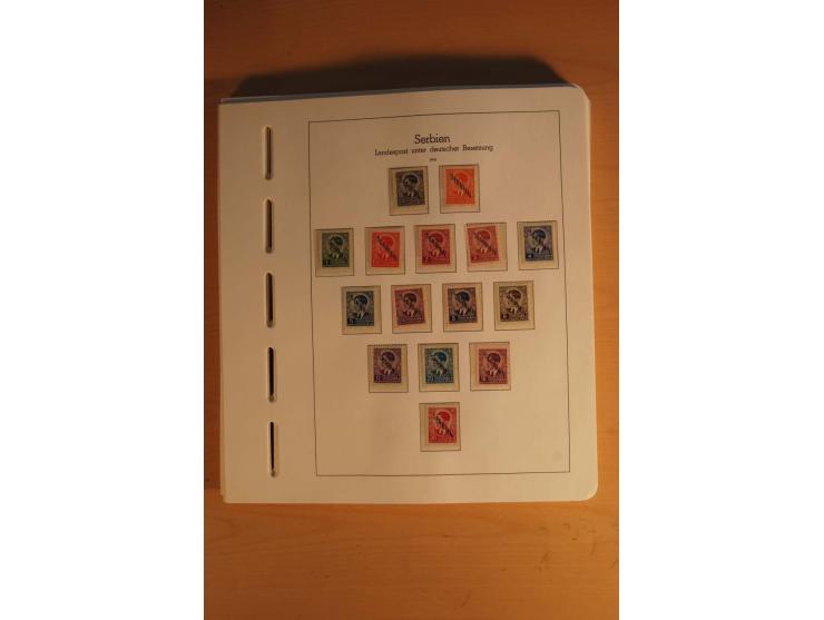 1939/45, umfangreiche postfrische und ungebrauchte Sammlung im Vordruckalbum mit vielen kompletten und besseren Ausgaben, etl
