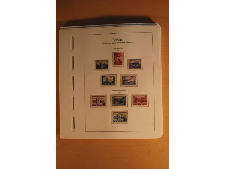 1939/45, umfangreiche postfrische und ungebrauchte Sammlung im Vordruckalbum mit vielen kompletten und besseren Ausgaben, etl