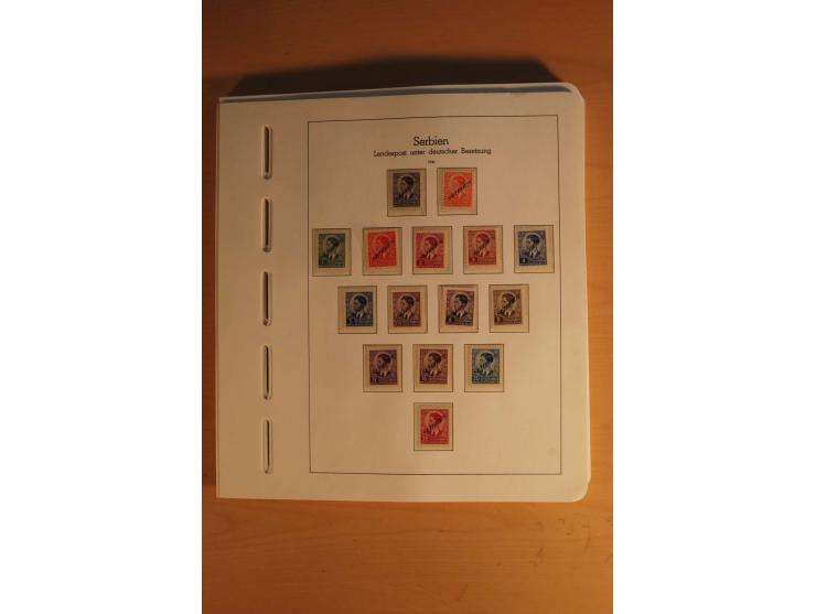 1939/45, umfangreiche postfrische und ungebrauchte Sammlung im Vordruckalbum mit vielen kompletten und besseren Ausgaben, etl