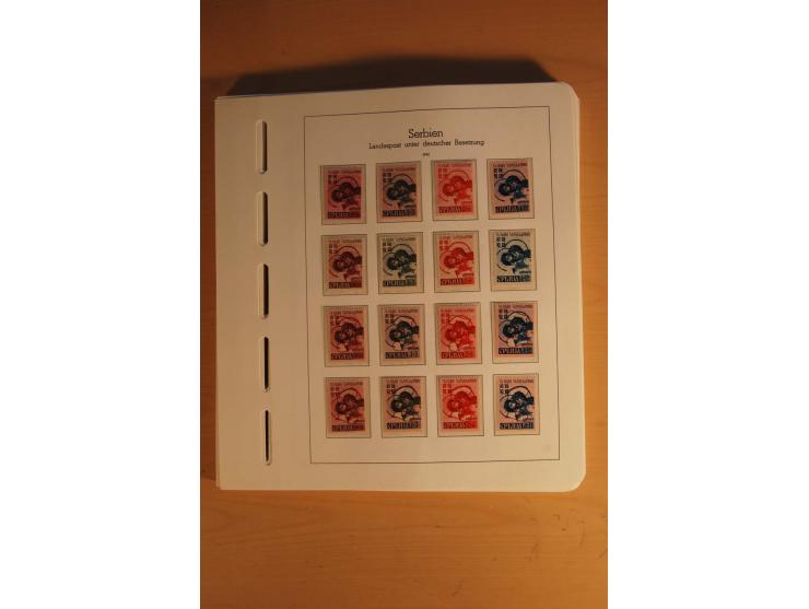 1939/45, umfangreiche postfrische und ungebrauchte Sammlung im Vordruckalbum mit vielen kompletten und besseren Ausgaben, etl