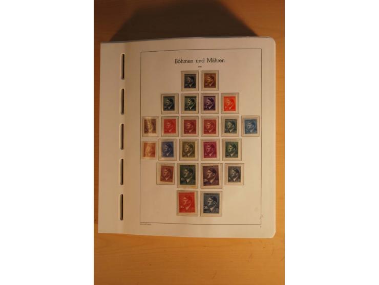 1939/45, umfangreiche postfrische und ungebrauchte Sammlung im Vordruckalbum mit vielen kompletten und besseren Ausgaben, etl