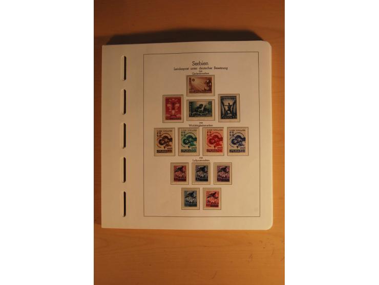 1939/45, umfangreiche postfrische und ungebrauchte Sammlung im Vordruckalbum mit vielen kompletten und besseren Ausgaben, etl