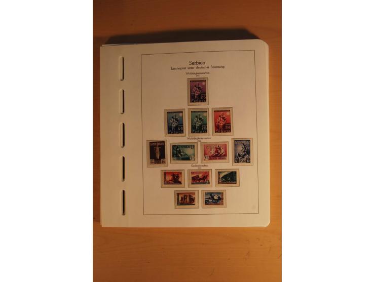1939/45, umfangreiche postfrische und ungebrauchte Sammlung im Vordruckalbum mit vielen kompletten und besseren Ausgaben, etl