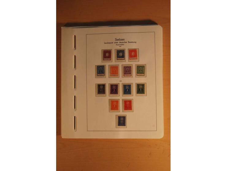 1939/45, umfangreiche postfrische und ungebrauchte Sammlung im Vordruckalbum mit vielen kompletten und besseren Ausgaben, etl