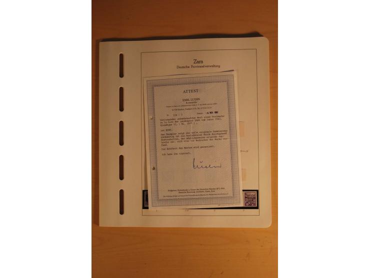 1939/44, Albanien bis Zara, ungebrauchte und postfrische Sammlung mit einigen Briefen und Karten, dabei viele bessere Werte u