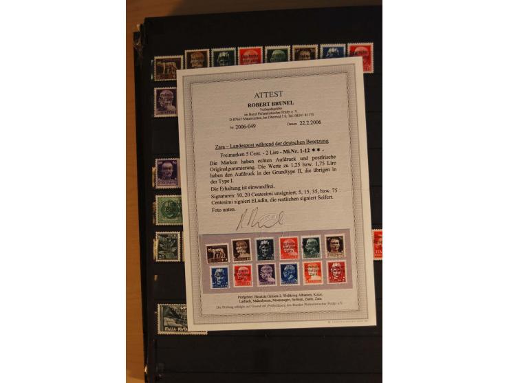 1939/44, Albanien bis Zara, meist ungebrauchte/postfrische  Sammlung mit vielen besseren und kompletten Ausgaben, dabei Alban