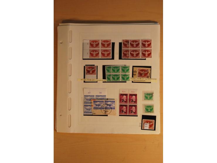 1939/45, meist ungebrauchte und gestempelte Sammlung auf Albenblättern, dabei einige bessere Werte, zum Teil signiert bzw. mi