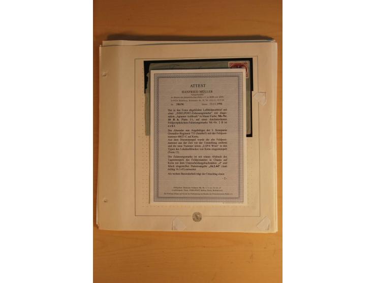 1939/45, meist ungebrauchte und gestempelte Sammlung auf Albenblättern, dabei einige bessere Werte, zum Teil signiert bzw. mi