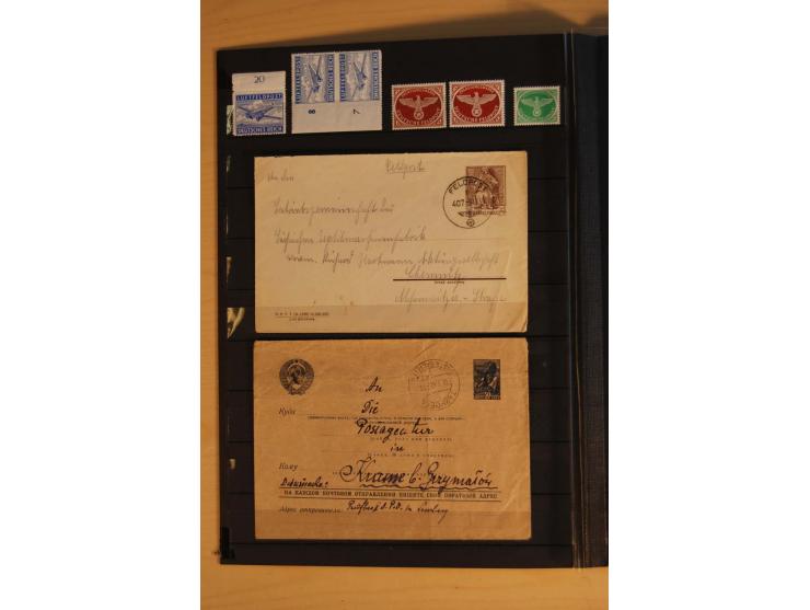  1942/45, ungebrauchte Sammlung mit einigen Briefen dabei Mi.-Nr. 5 und 13 ungebraucht ohne Gummi, Mi.-Nr. 9 ungebraucht, Mi.