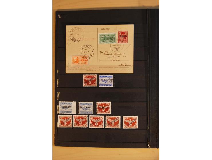  1942/45, ungebrauchte Sammlung mit einigen Briefen dabei Mi.-Nr. 5 und 13 ungebraucht ohne Gummi, Mi.-Nr. 9 ungebraucht, Mi.