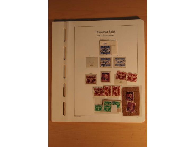  1942/45, kleine ungebrauchte und gestempelte Sammlung mit Mi.-Nr. 7A auf Briefstück, 10Aa auf Briefstück, 11Ba gestempelt, 1