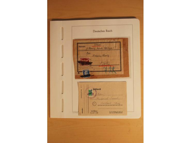  1942/45, kleine ungebrauchte und gestempelte Sammlung mit Mi.-Nr. 7A auf Briefstück, 10Aa auf Briefstück, 11Ba gestempelt, 1