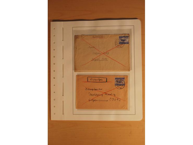  1942/45, kleine ungebrauchte und gestempelte Sammlung mit Mi.-Nr. 7A auf Briefstück, 10Aa auf Briefstück, 11Ba gestempelt, 1