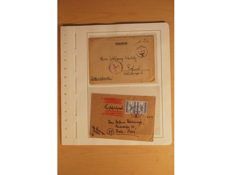  1942/45, kleine ungebrauchte und gestempelte Sammlung mit Mi.-Nr. 7A auf Briefstück, 10Aa auf Briefstück, 11Ba gestempelt, 1
