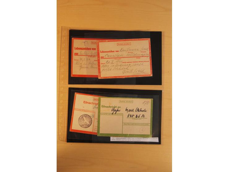 1939/45, umfangreiche Sammlung mit rund 200  Briefen (viele mit Inhalt) und Karten, dabei viele besondere Stempel, Luft-Feldp