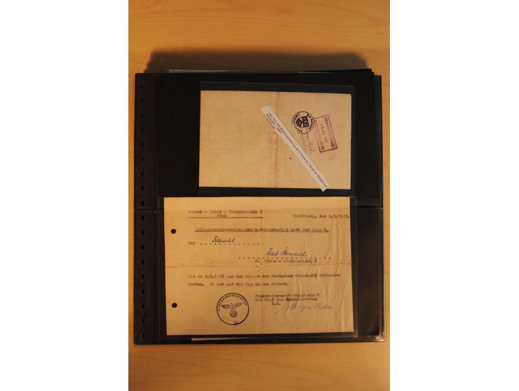 1939/45, umfangreiche Sammlung mit rund 200  Briefen (viele mit Inhalt) und Karten, dabei viele besondere Stempel, Luft-Feldp