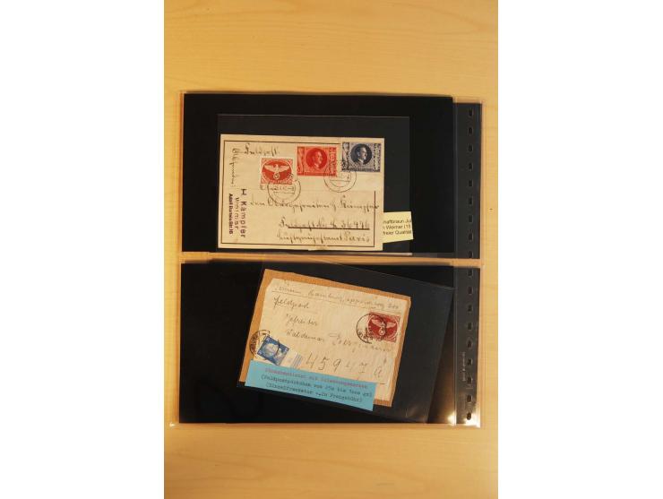 1939/45, umfangreiche Sammlung mit rund 200  Briefen (viele mit Inhalt) und Karten, dabei viele besondere Stempel, Luft-Feldp