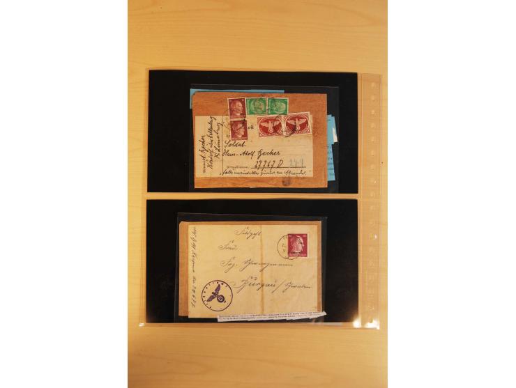 1939/45, umfangreiche Sammlung mit rund 200  Briefen (viele mit Inhalt) und Karten, dabei viele besondere Stempel, Luft-Feldp