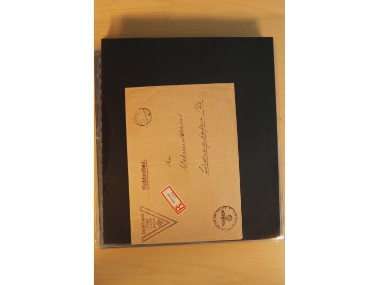 1939/45, umfangreiche Sammlung mit rund 200  Briefen (viele mit Inhalt) und Karten, dabei viele besondere Stempel, Luft-Feldp