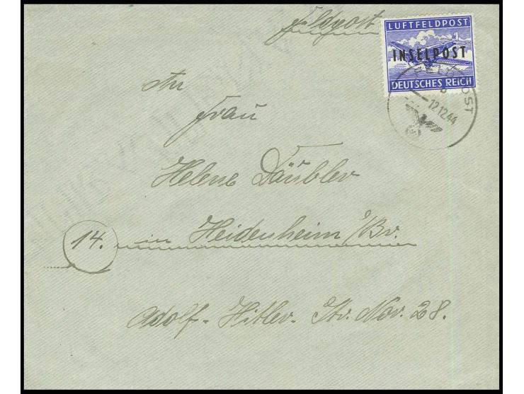 1939/45, umfangreiche Sammlung mit rund 200  Briefen (viele mit Inhalt) und Karten, dabei viele besondere Stempel, Luft-Feldp