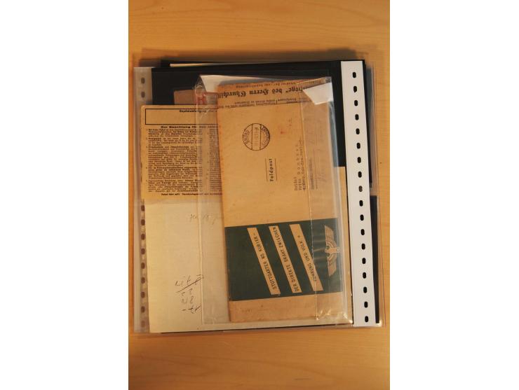 1939/45, umfangreiche Sammlung mit rund 200  Briefen (viele mit Inhalt) und Karten, dabei viele besondere Stempel, Luft-Feldp