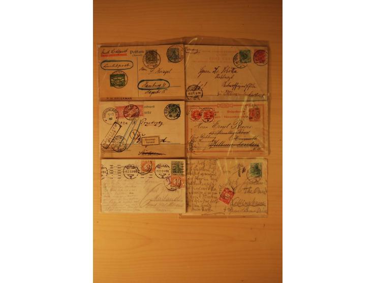 1878/1940 (ca.), 80 Briefe und Karten mit Frankaturkombinationen mit ausländischen Ausgaben, dabei Portobelege, Nachsendefran