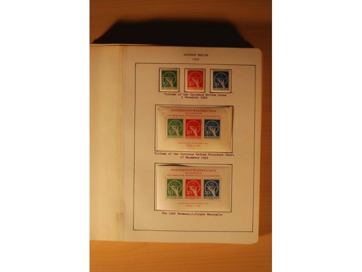 1946/91, ungebrauchte/postfrische und gestempelte Sammlung, dabei Bund und Berlin vielfach mit den frühen Ausgaben, dazu bess