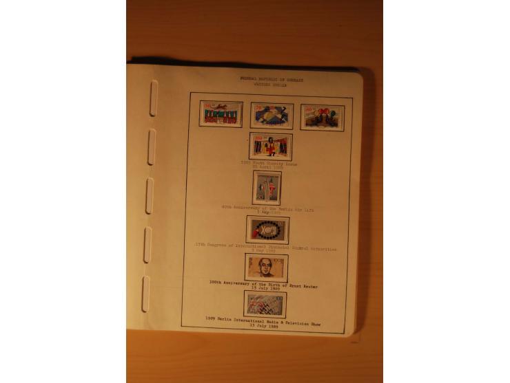 1946/91, ungebrauchte/postfrische und gestempelte Sammlung, dabei Bund und Berlin vielfach mit den frühen Ausgaben, dazu bess