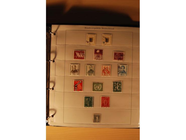 1946/91, ungebrauchte/postfrische und gestempelte Sammlung, dabei Bund und Berlin vielfach mit den frühen Ausgaben, dazu bess