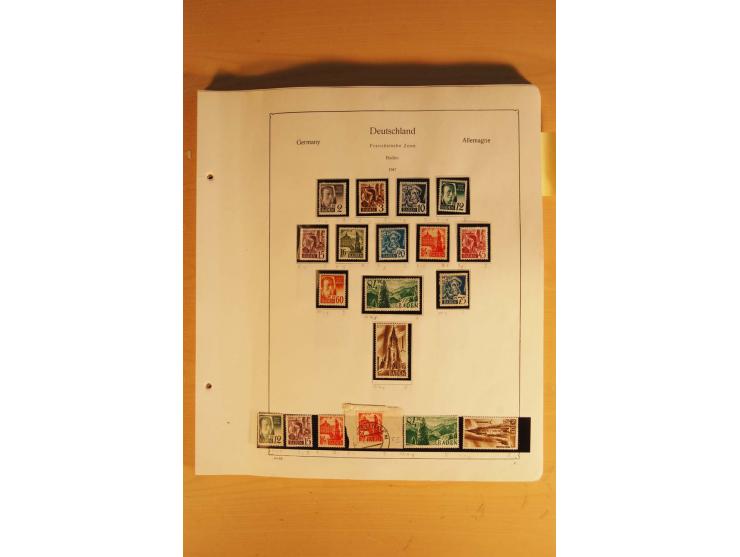 1945/49, vorwiegend postfrische Sammlung mit zahlreichen besseren Werten, spezialisiert zusammengetragen mit einer Vielzahl a
