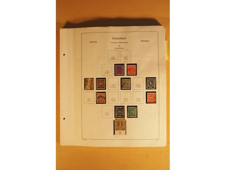 1945/49, vorwiegend postfrische Sammlung mit zahlreichen besseren Werten, spezialisiert zusammengetragen mit einer Vielzahl a