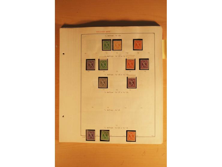 1945/49, vorwiegend postfrische Sammlung mit zahlreichen besseren Werten, spezialisiert zusammengetragen mit einer Vielzahl a