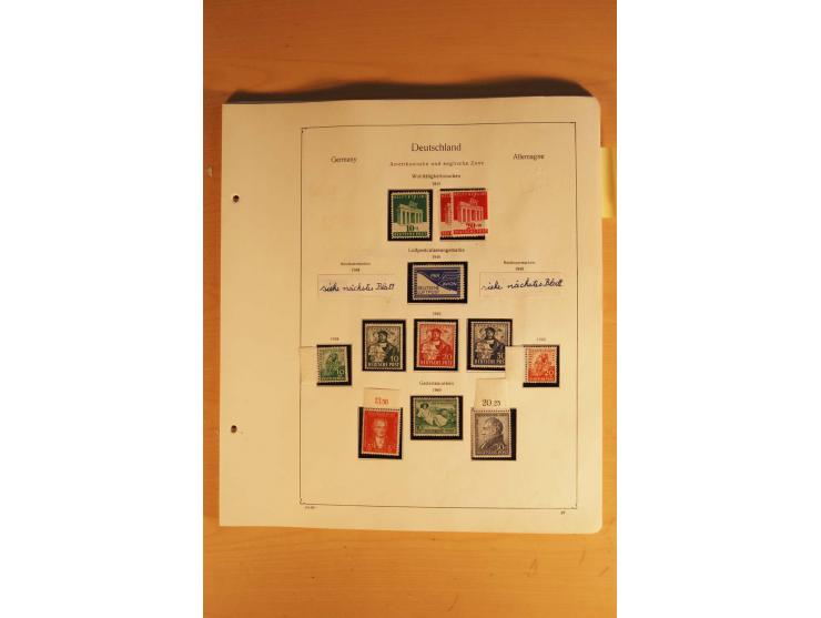 1945/49, vorwiegend postfrische Sammlung mit zahlreichen besseren Werten, spezialisiert zusammengetragen mit einer Vielzahl a