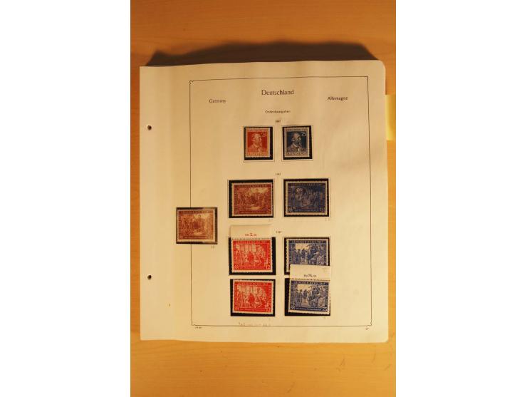 1945/49, vorwiegend postfrische Sammlung mit zahlreichen besseren Werten, spezialisiert zusammengetragen mit einer Vielzahl a