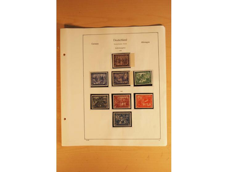 1945/49, vorwiegend postfrische Sammlung mit zahlreichen besseren Werten, spezialisiert zusammengetragen mit einer Vielzahl a