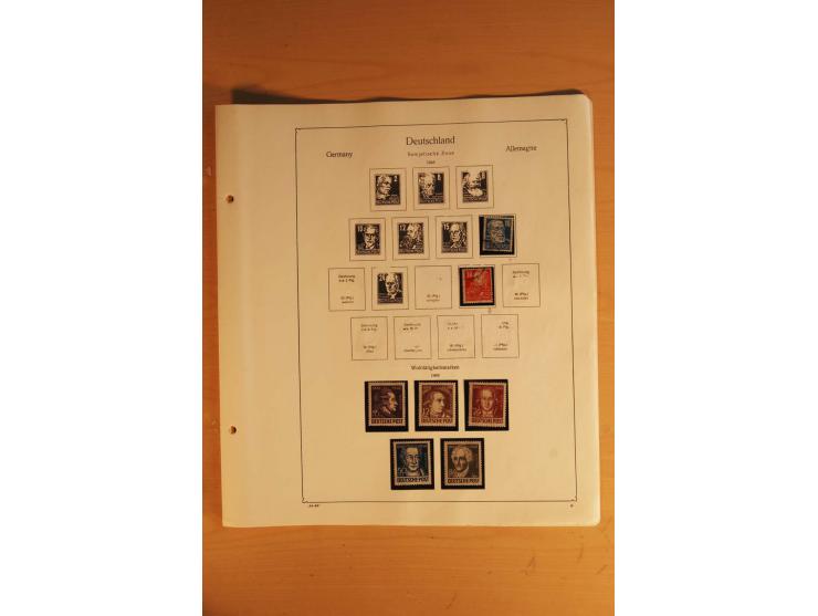 1945/49, vorwiegend postfrische Sammlung mit zahlreichen besseren Werten, spezialisiert zusammengetragen mit einer Vielzahl a