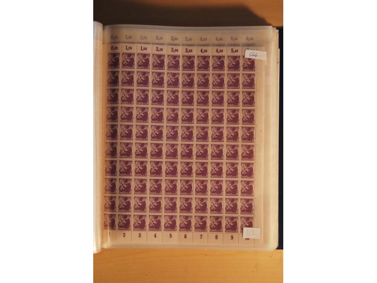1945/48, Bogensammlung mit u.a. Mi.-Nr. 29-40y, 37za und 39za, Bogensignatur Kramp BPP, und 206wbx, jeder Wert sign. Paul BPP