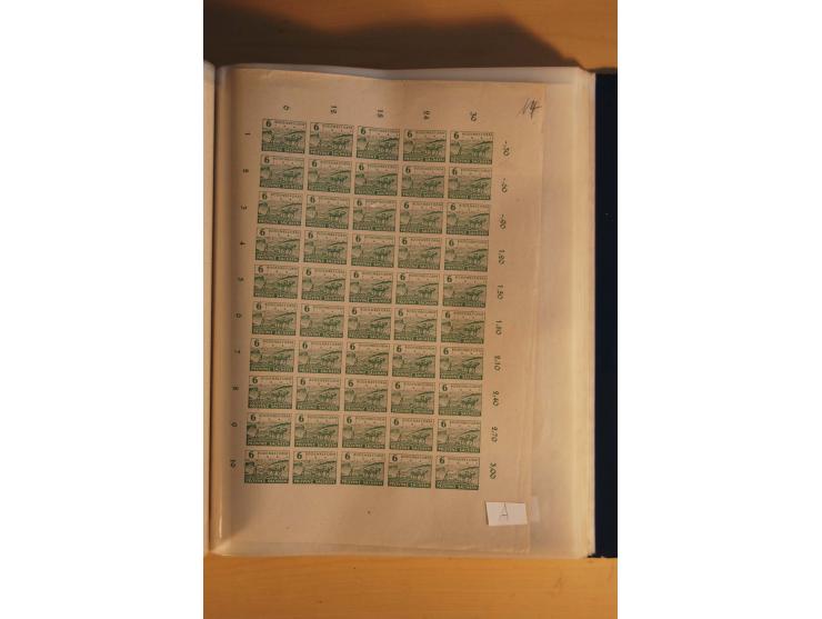 1945/48, Bogensammlung mit u.a. Mi.-Nr. 29-40y, 37za und 39za, Bogensignatur Kramp BPP, und 206wbx, jeder Wert sign. Paul BPP