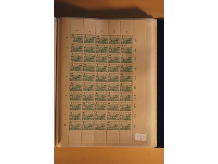 1945/48, Bogensammlung mit u.a. Mi.-Nr. 29-40y, 37za und 39za, Bogensignatur Kramp BPP, und 206wbx, jeder Wert sign. Paul BPP