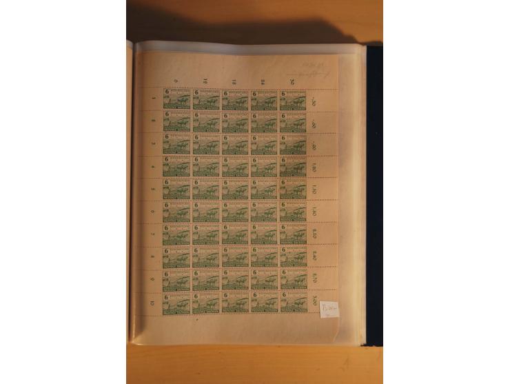 1945/48, Bogensammlung mit u.a. Mi.-Nr. 29-40y, 37za und 39za, Bogensignatur Kramp BPP, und 206wbx, jeder Wert sign. Paul BPP