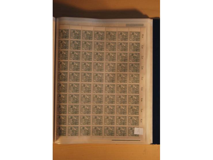 1945/48, Bogensammlung mit u.a. Mi.-Nr. 29-40y, 37za und 39za, Bogensignatur Kramp BPP, und 206wbx, jeder Wert sign. Paul BPP