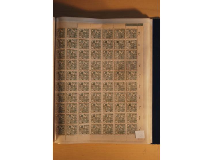 1945/48, Bogensammlung mit u.a. Mi.-Nr. 29-40y, 37za und 39za, Bogensignatur Kramp BPP, und 206wbx, jeder Wert sign. Paul BPP
